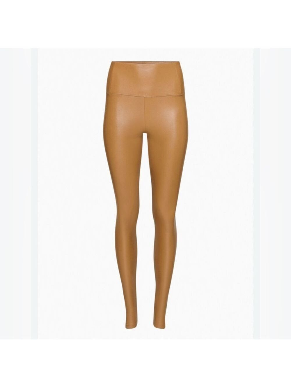 Wilfred Free nwt Aritzia Brown vegan leather high waist full length Leggings S